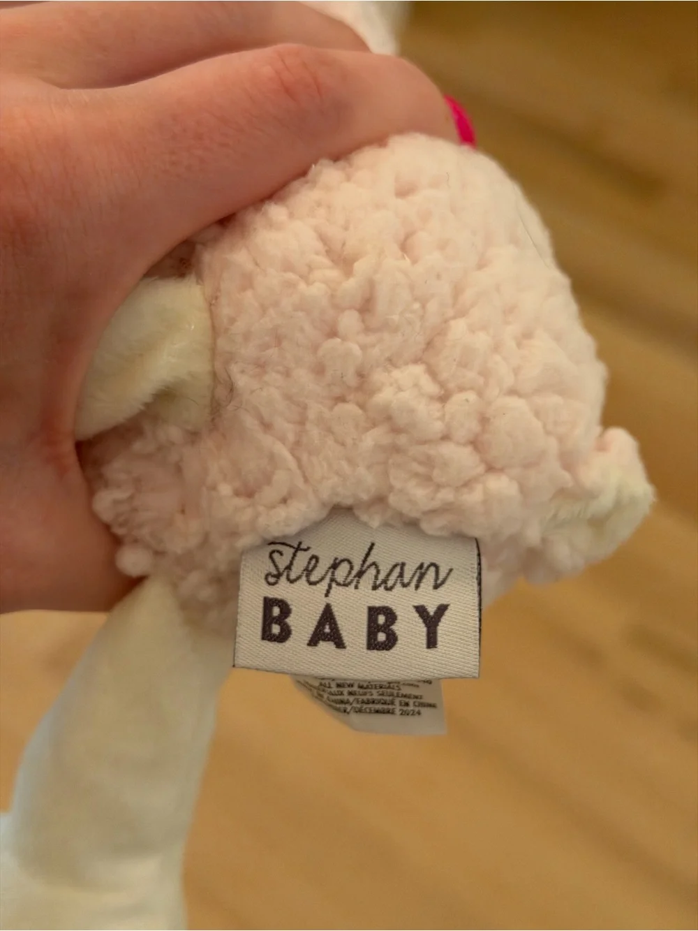 Plush Pink Lamb Stuffed Animal